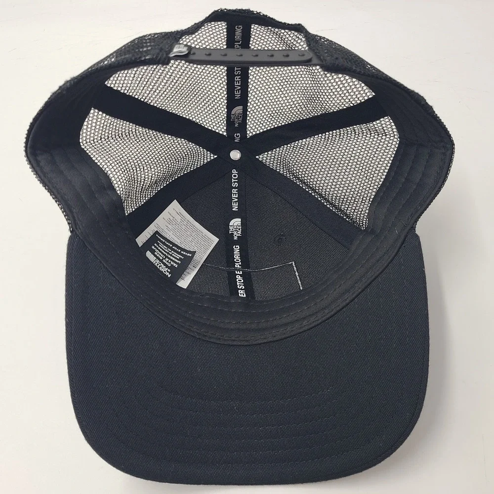 The North Face Hat Snapback Trucker Mesh Black White Fine Alpine Equipment Men